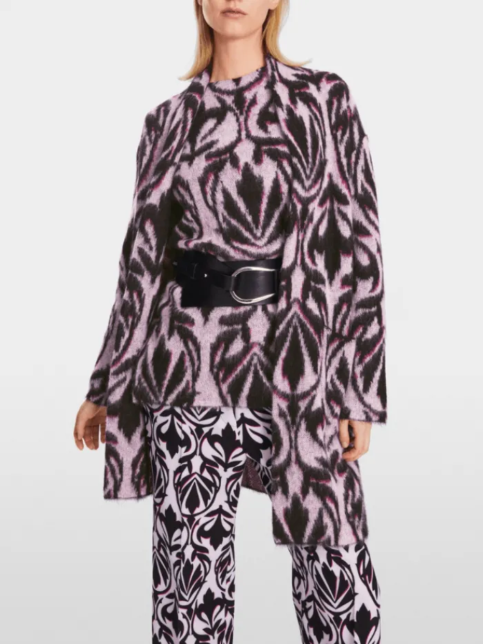 marc_cain_collections_pat_5-1.webp Marc Cain Collections Coats And Jackets | Luxury Gifts^Patterned Coat in Purple XC 11.03 M21 Col 250