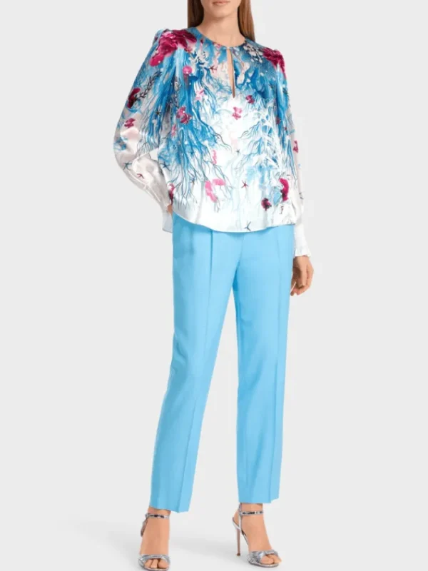 Marc Cain Collections Tops | Gifts Under £250^Printed Blouse In Light Azure Design WC 51.47 W8