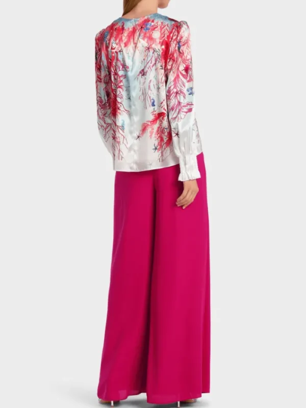 Marc Cain Collections Sweatshirts And T-Shirts | Tops^Printed Blouse In Soft Seashell Design WC 51.47