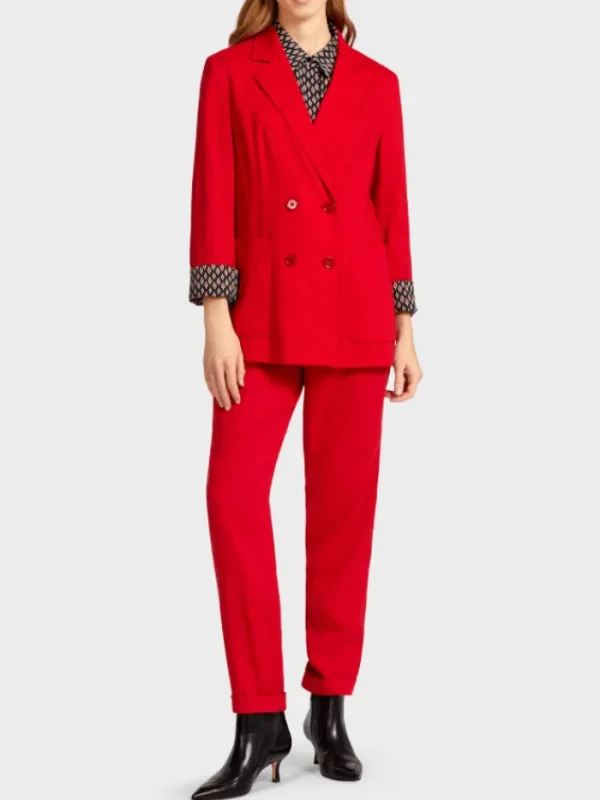 Marc Cain Collections Coats And Jackets | Gifts Under £100^Red Linen Blend Jacket UC 34.18 W47 COL 273