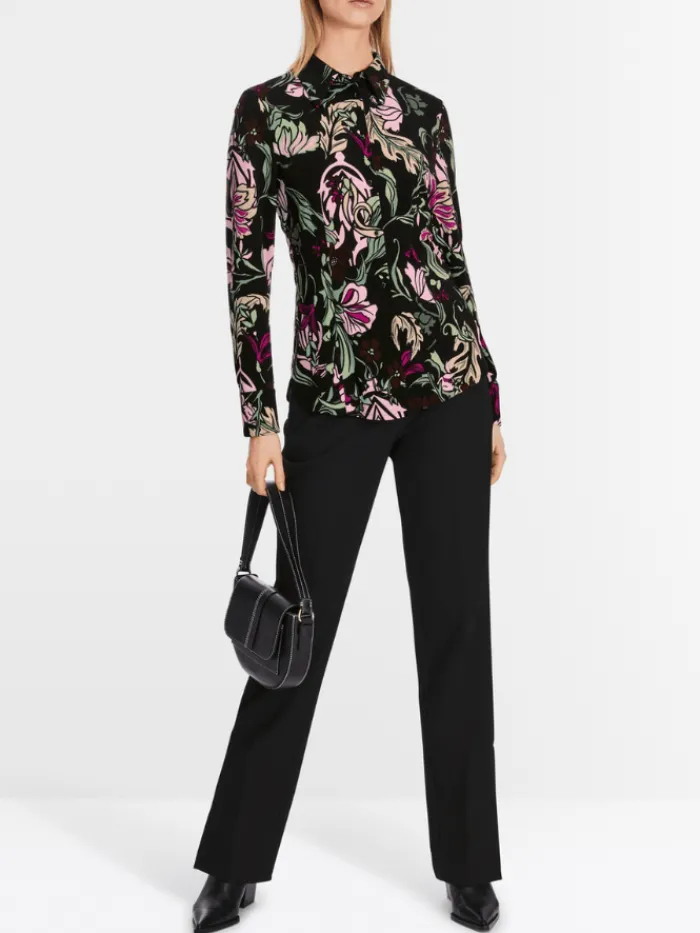 marc_cain_collections_shi_4.webp Marc Cain Collections Tops | Gifts Under £250^Shirt Blouse In Flower Print XC 51.26 J21 COL 90
