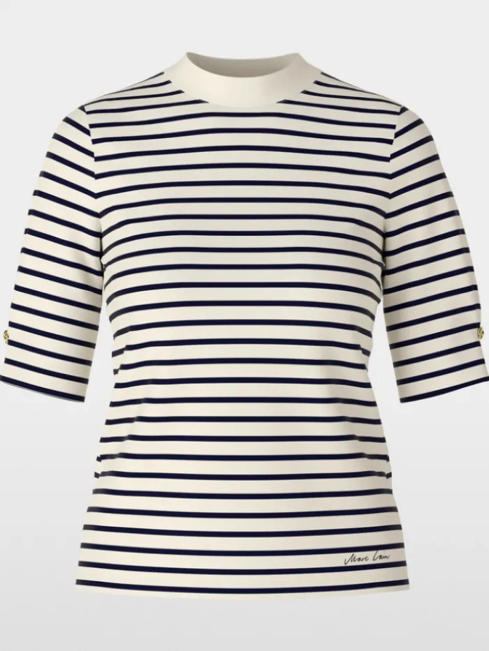 marc_cain_collections_str_0.webp Marc Cain Collections Sweatshirts And T-Shirts | Tops^Striped T Shirt XC 48.24 J16 COL 112