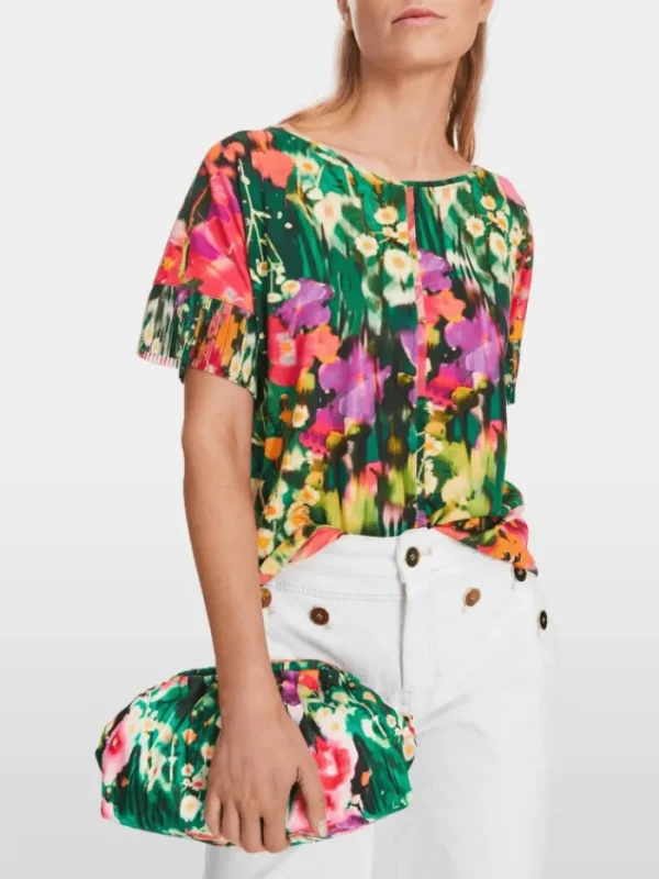 Marc Cain Collections Tops | Gifts Under £250^Top With Pleated Sleeves XC 48.27 J04 COL 558