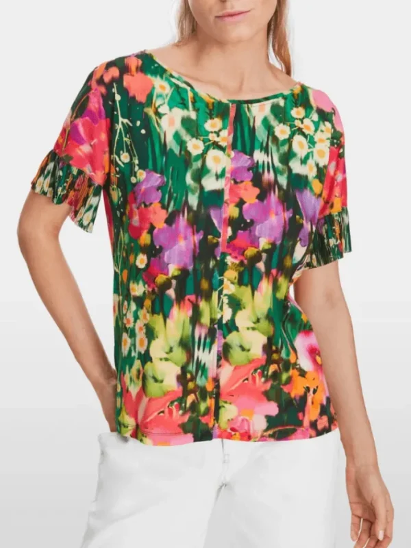 Marc Cain Collections Tops | Gifts Under £250^Top With Pleated Sleeves XC 48.27 J04 COL 558