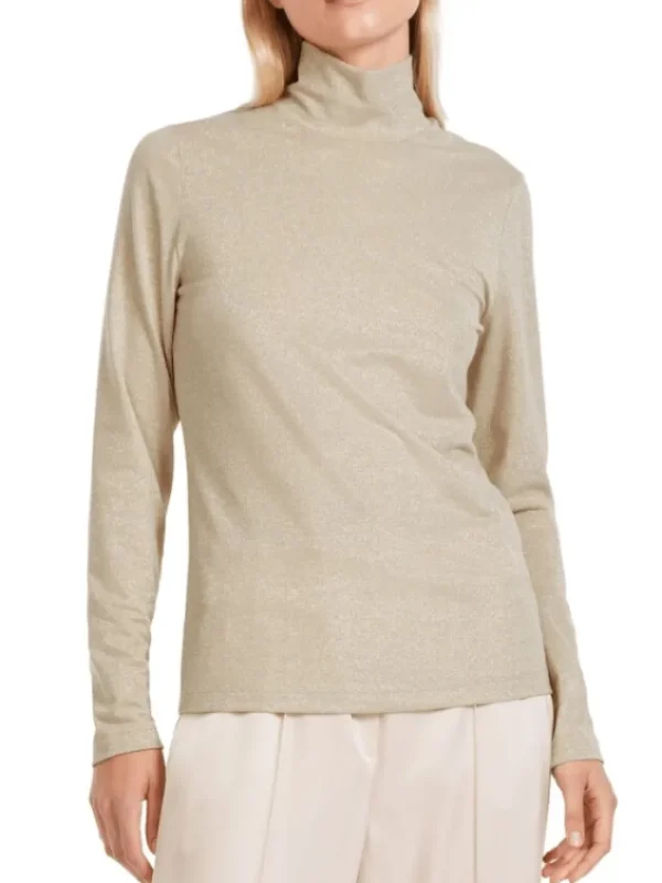 Marc Cain Collections Sweatshirts And T-Shirts | Tops^Turtleneck Top In Light Beige XC 48.28 J34 COL 1
