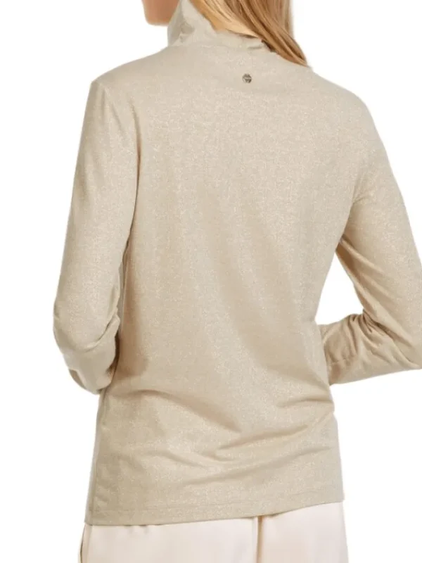 Marc Cain Collections Sweatshirts And T-Shirts | Tops^Turtleneck Top In Light Beige XC 48.28 J34 COL 1