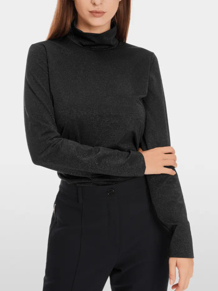 marc_cain_collections_tur_5.webp Marc Cain Collections Tops | Gifts Under £100^Turtleneck Top In Black XC 48.28 J34 COL 900
