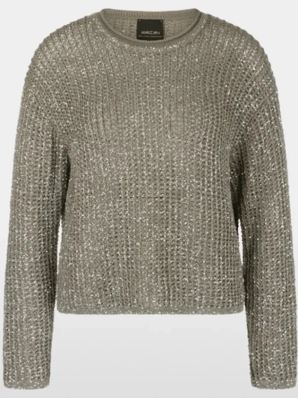 Marc Cain Collections Knitwear | Party Wear^Women's Shimmering Jumper With Sequins YC 41.14