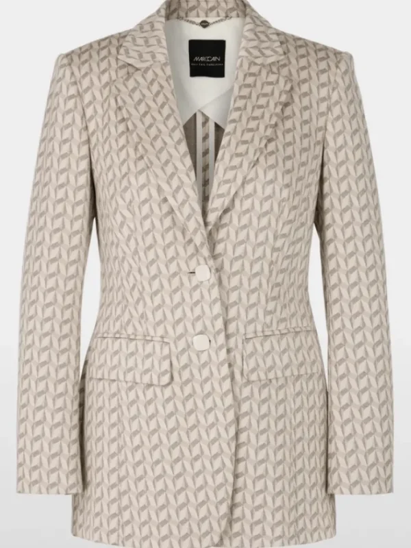 Marc Cain Collections Coats And Jackets | Luxury Gifts^Women's Blazer In Graphic Jersey Jacquard YC 34.