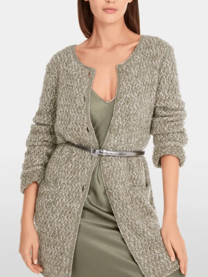 marc_cain_collections_wom_1-2.webp Marc Cain Collections Coats And Jackets | Knitwear^Women's Long Shimmering Cardigan YC 39.05 M16 Co