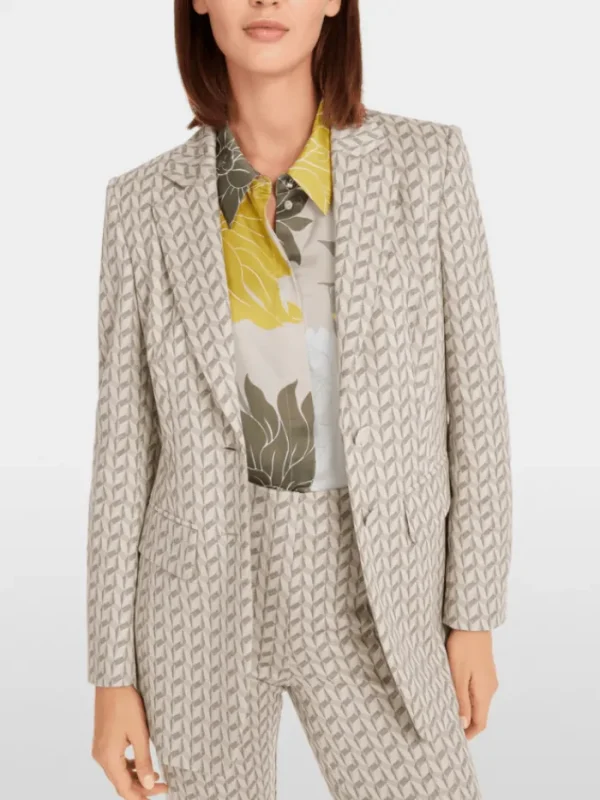 Marc Cain Collections Coats And Jackets | Luxury Gifts^Women's Blazer In Graphic Jersey Jacquard YC 34.