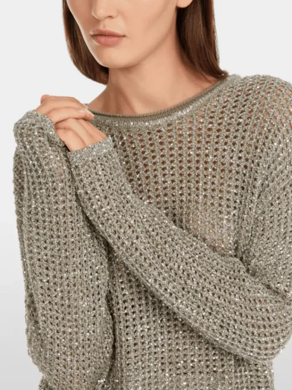 Marc Cain Collections Knitwear | Party Wear^Women's Shimmering Jumper With Sequins YC 41.14