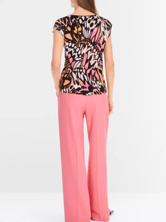 marc_cain_collections_wom_2-13.webp Marc Cain Collections Tops | Gifts Under £250^Women's T-Shirt Top In Butterfly Design YC 48.43