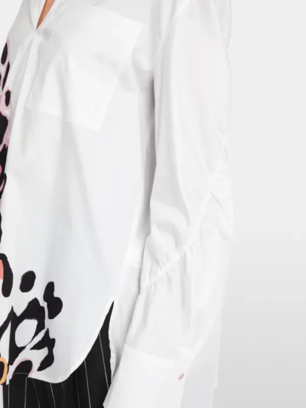 Marc Cain Collections Tops | Gifts Under £250^Women's Blouse With Placed Butterfly Print YC 51