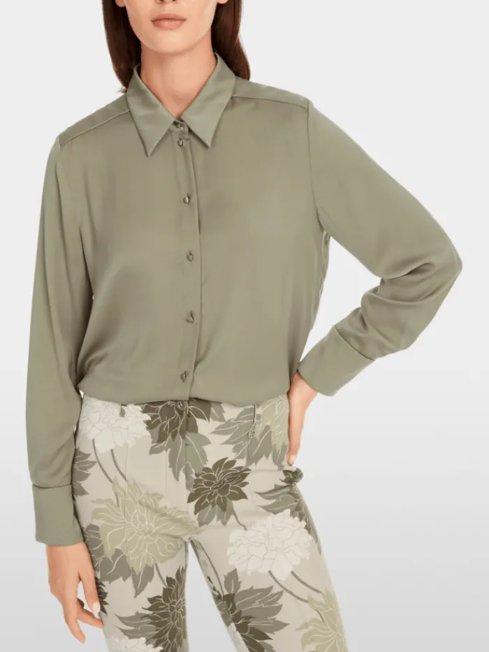 marc_cain_collections_wom_4-17.webp Marc Cain Collections Tops | Gifts Under £250^Women's Blouse In Sage Powder YC 51.12 W01 COL 5