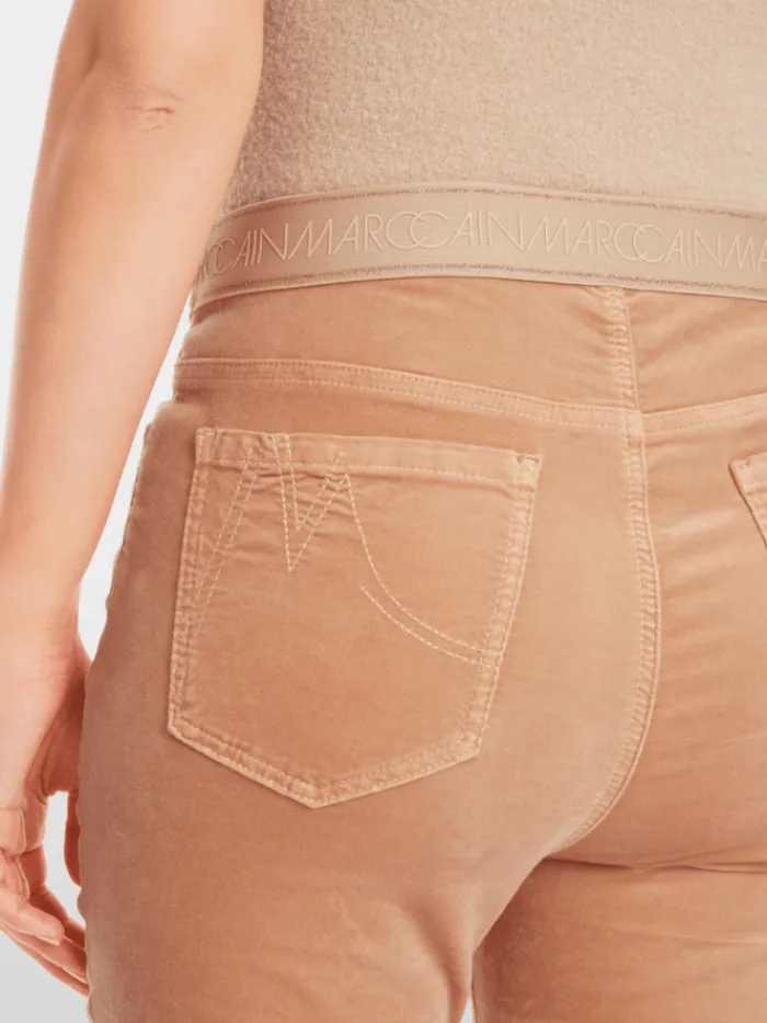 marc_cain_collections_wom_4-23.webp Marc Cain Collections Gifts Under £250^Women's SIENA Velvet Pull On Trousers In Camel X