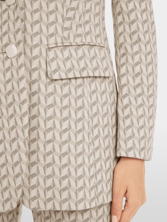 marc_cain_collections_wom_4-3.webp Marc Cain Collections Coats And Jackets | Luxury Gifts^Women's Blazer In Graphic Jersey Jacquard YC 34.