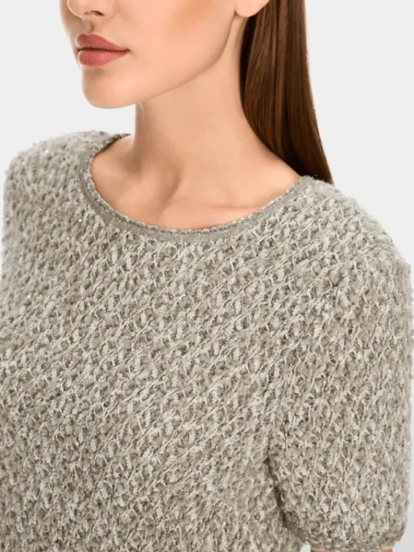 Marc Cain Collections Knitwear | Luxury Gifts^Women's Short Sleeved Shimmering Jumper YC 41.29