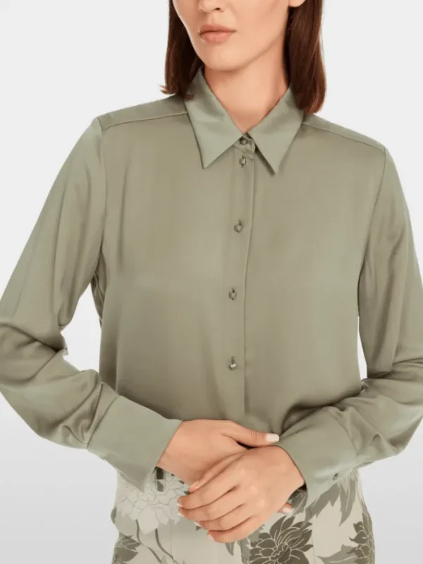 Marc Cain Collections Tops | Gifts Under £250^Women's Blouse In Sage Powder YC 51.12 W01 COL 5