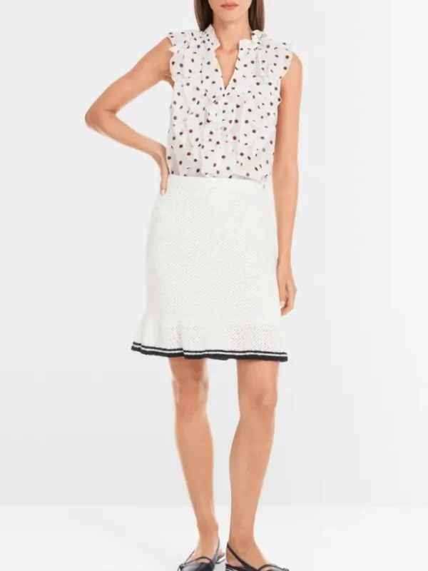 Marc Cain Collections Tops | Gifts Under £250^Women's Ruffled Blouse With Polka Dots Blouse YC