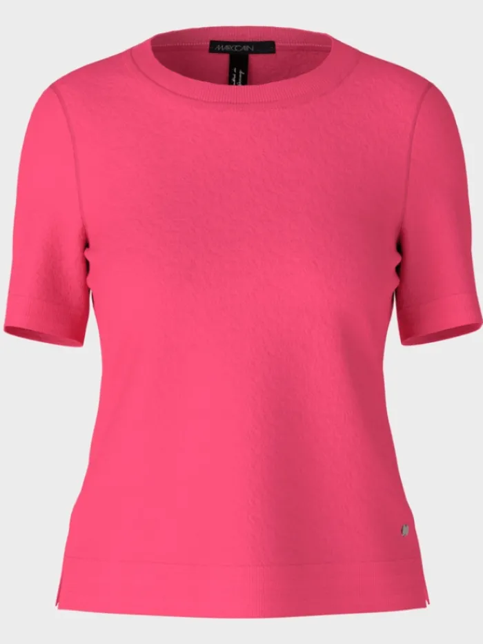 marc_cain_crew_neck_sweat_0.webp Marc Cain Knitwear | Gifts Under £100^Crew Neck Sweater In Pink WA 41.06 M11 COL 245
