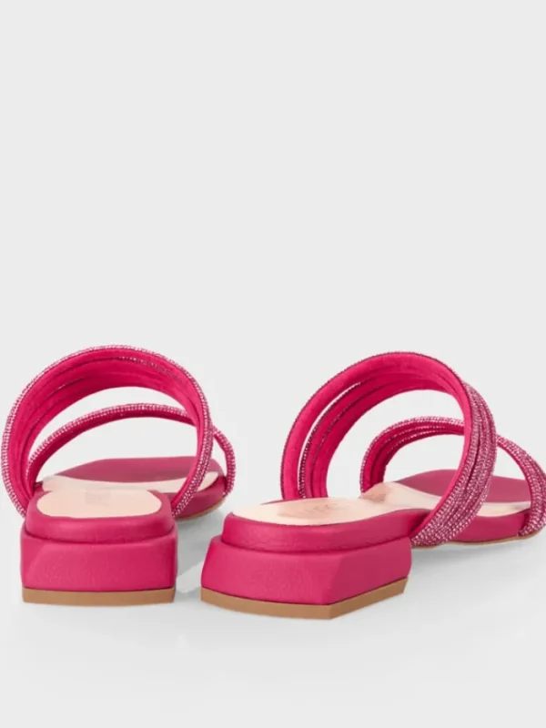 Marc Cain Party Wear | Footwear^Fuchsia Flat Mules With Glitter Straps WB SG.09 Z08 COL 267