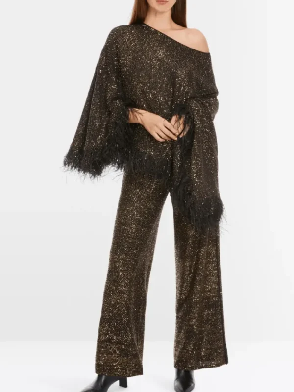 Marc Cain Glam Knitwear | Party Wear^Black Poncho With Sequins XG 15.04 M71 COL 900