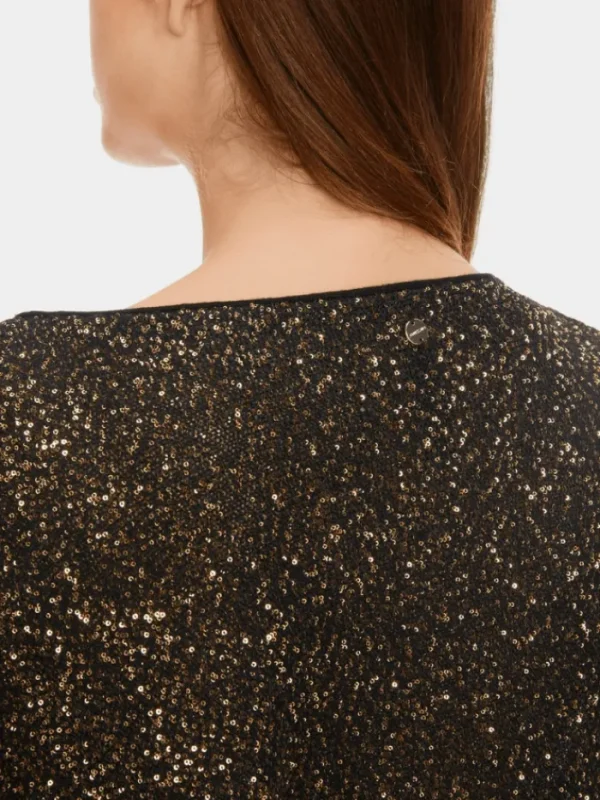 Marc Cain Glam Knitwear | Party Wear^Black Poncho With Sequins XG 15.04 M71 COL 900