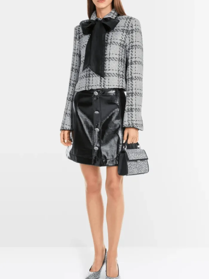 marc_cain_glam_check_jack_1.webp Marc Cain Glam Coats And Jackets | Party Wear^Check Jacket With Lurex Details YG 31.01 W11 COL 801