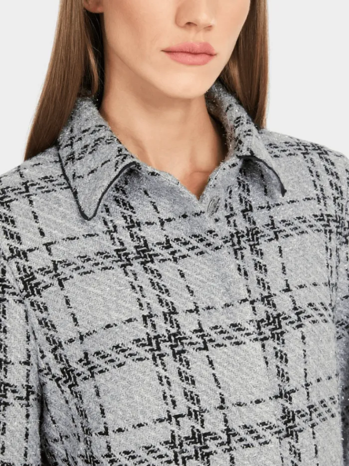 marc_cain_glam_check_jack_3.webp Marc Cain Glam Coats And Jackets | Party Wear^Check Jacket With Lurex Details YG 31.01 W11 COL 801