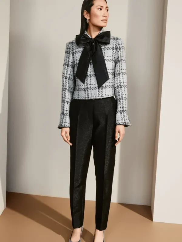 Marc Cain Glam Coats And Jackets | Party Wear^Check Jacket With Lurex Details YG 31.01 W11 COL 801