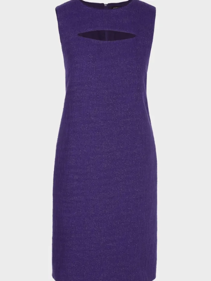 marc_cain_glam_dress_with_0.webp Marc Cain Glam Dresses | Party Wear^Dress With Cut Out In Deep Purple XG 21.09 W08 COL 748