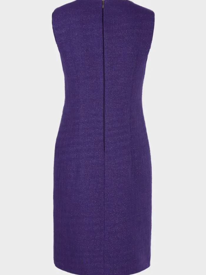 marc_cain_glam_dress_with_1.webp Marc Cain Glam Dresses | Party Wear^Dress With Cut Out In Deep Purple XG 21.09 W08 COL 748