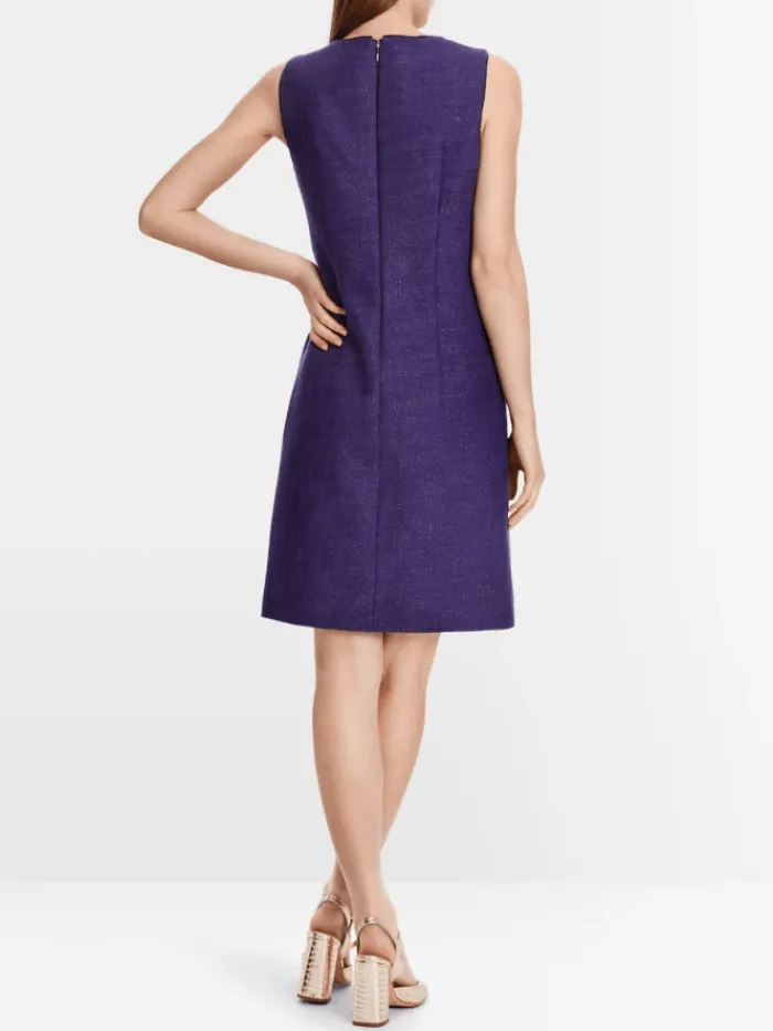 marc_cain_glam_dress_with_5.webp Marc Cain Glam Dresses | Party Wear^Dress With Cut Out In Deep Purple XG 21.09 W08 COL 748