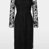 Marc Cain Glam Dresses | Party Wear^Elegant Guipure Lace Dress In Black XG 21.10 W12 COL 90