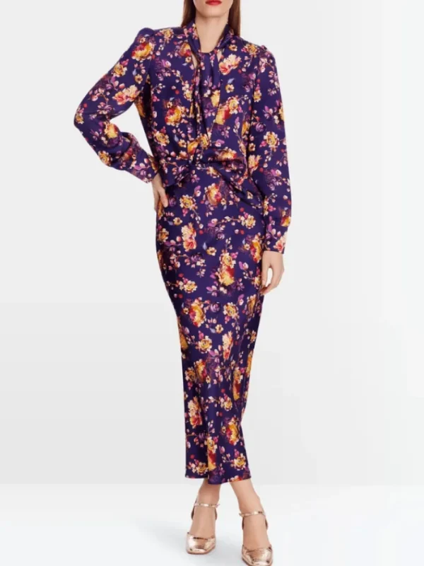 Marc Cain Glam Tops | Gifts Under £100^Flared Blouse With Floral Print XG 51.01 W07 COL 748