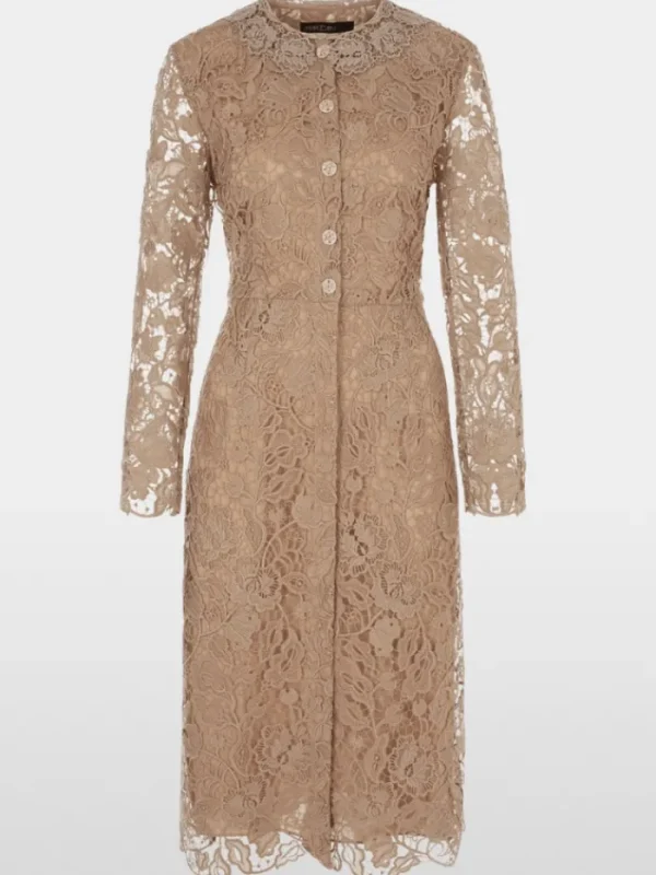 Marc Cain Glam Dresses | Party Wear^Guipure Lace Dress In Shiny Sand XG 21.11 W12 COL 625