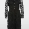 Marc Cain Glam Dresses | Party Wear^Guipure Lace Dress In Black XG 21.11 W12 COL 900