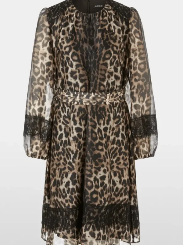 Marc Cain Glam Dresses | Party Wear^Leopard Print Belted Dress XG 21.18 W17 COL 625