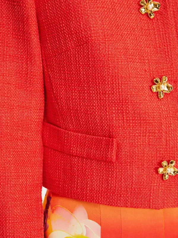 Marc Cain Glam Coats And Jackets | Gifts Under £250^Short Jacket In Red With Decorative Buttons XG 31.01 W0