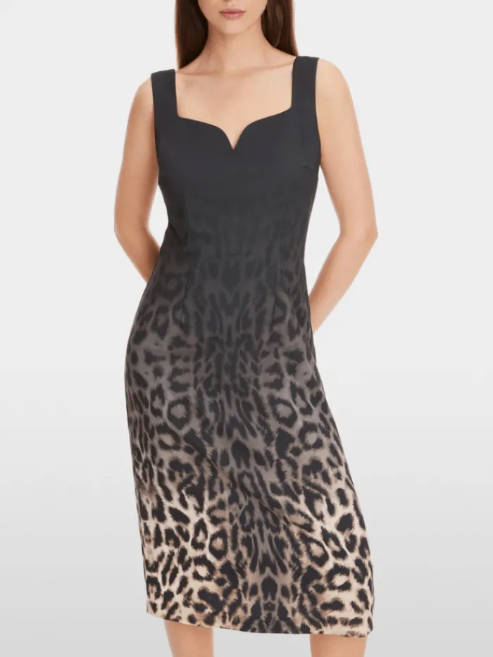 marc_cain_glam_sleeveless_4.webp Marc Cain Glam Dresses | Party Wear^Sleeveless Leopard Print Dress XG 21.19 W16 COL 625