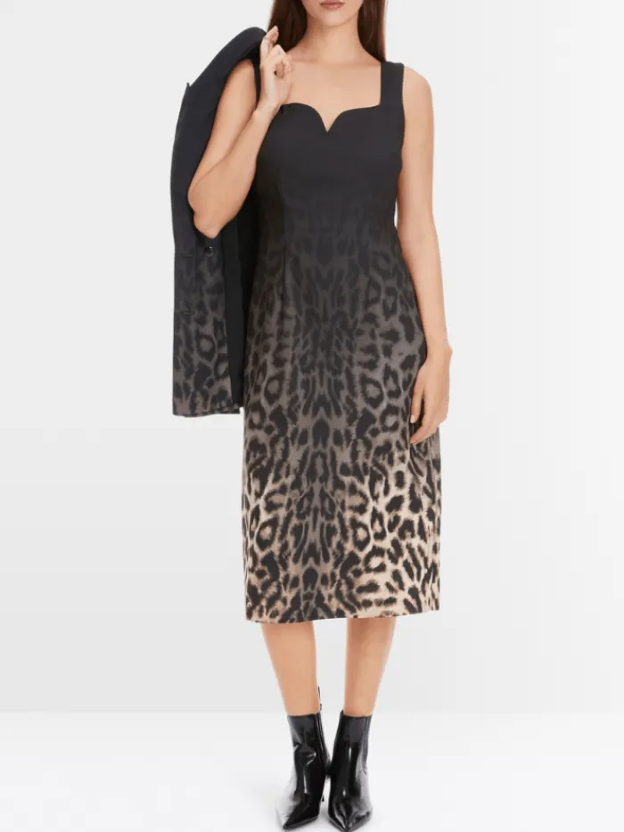 marc_cain_glam_sleeveless_5.webp Marc Cain Glam Dresses | Party Wear^Sleeveless Leopard Print Dress XG 21.19 W16 COL 625