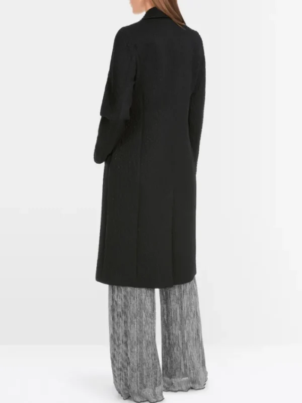 Marc Cain Glam Coats And Jackets | Luxury Gifts^Women's Black Coat With Metallic Details YG 11.01 W07 C