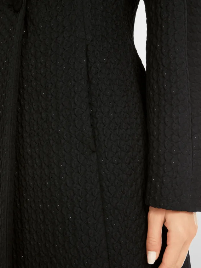 marc_cain_glam_womens_bla_4.webp Marc Cain Glam Coats And Jackets | Luxury Gifts^Women's Black Coat With Metallic Details YG 11.01 W07 C