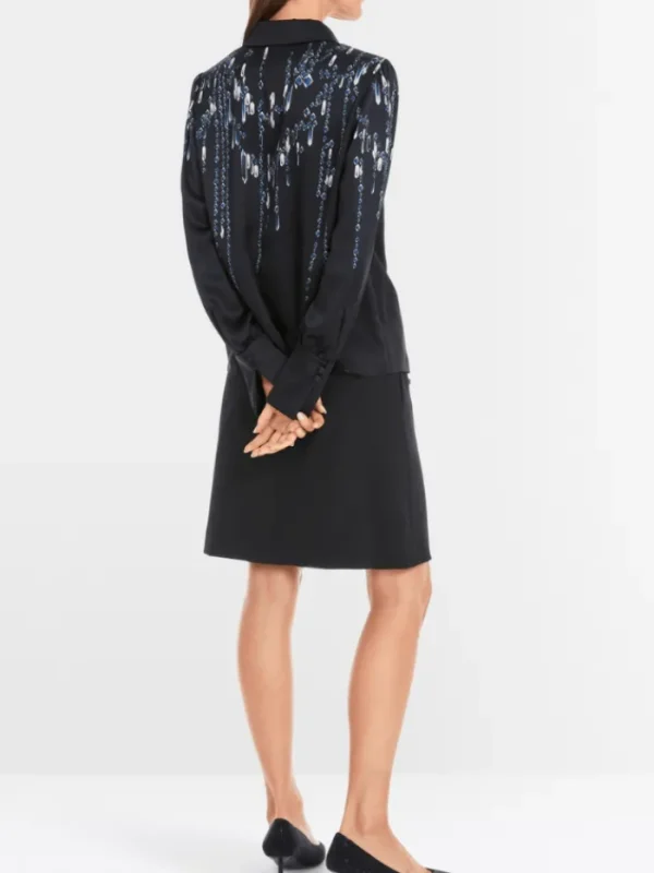 Marc Cain Glam Party Wear | Tops^Women's Blouse With Crystals YG 51.01 W01 COL 801