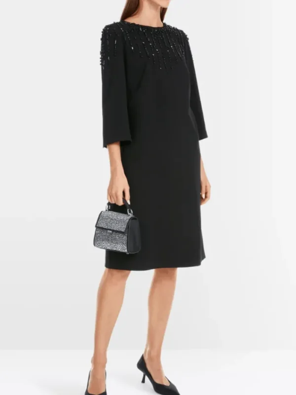 Marc Cain Glam Dresses | Party Wear^Women's Dress In Black With Crystals YG 21.10 W05 Col 9