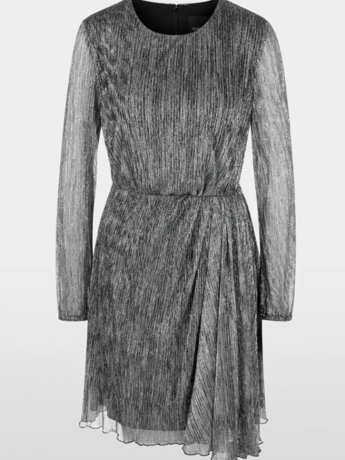 marc_cain_glam_womens_sil_0.webp Marc Cain Glam Dresses | Gifts Under £250^Women's Silver Dress In Metallic Jersey YG 21.06 J01 Co
