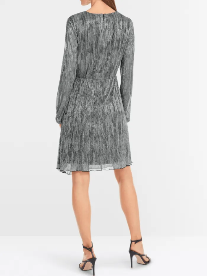 marc_cain_glam_womens_sil_3.webp Marc Cain Glam Dresses | Gifts Under £250^Women's Silver Dress In Metallic Jersey YG 21.06 J01 Co