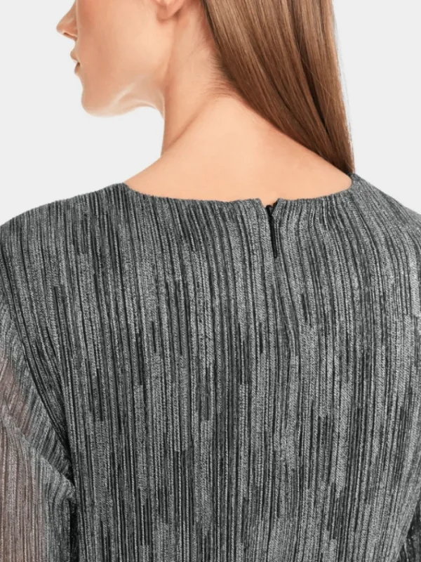 Marc Cain Glam Dresses | Gifts Under £250^Women's Silver Dress In Metallic Jersey YG 21.06 J01 Co