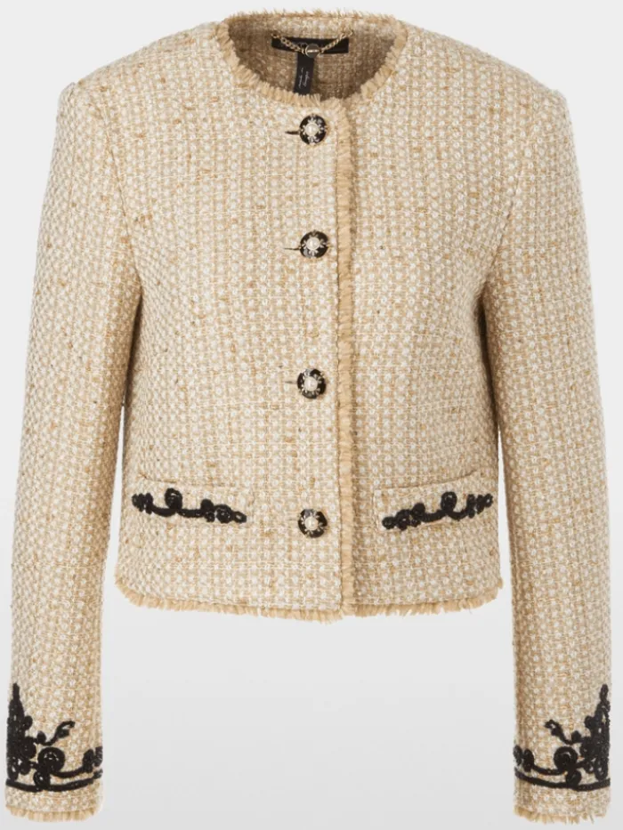 marc_cain_glam_womens_spa_0-1.webp Marc Cain Glam Party Wear | Gifts Under £250^Women's Sparkling Jacket With Fine Embroidery XG 31.02